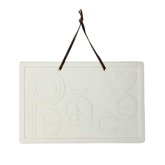 Jonathan Adler x Michaels 10" x 6.5" Peace DIY Ceramic Plaque